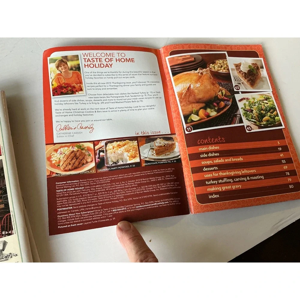 Taste of Home Vintage Y2K Cookbook Magazine Lot Baking Holiday Recipes Set of 7